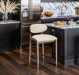 Riccio - Stool - Natural And Black Frame