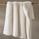 Animal Print Inspired Faux Fur Throw Blanket, Polar Bear