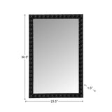 Varsha Rectangle Glossy Black Mirror