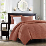 3 Piece Reversible Cottage Quilt Set, Clay Red