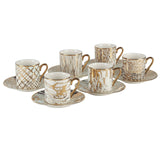 Matrix Gold Porcelain Espresso Cup & Saucer Set