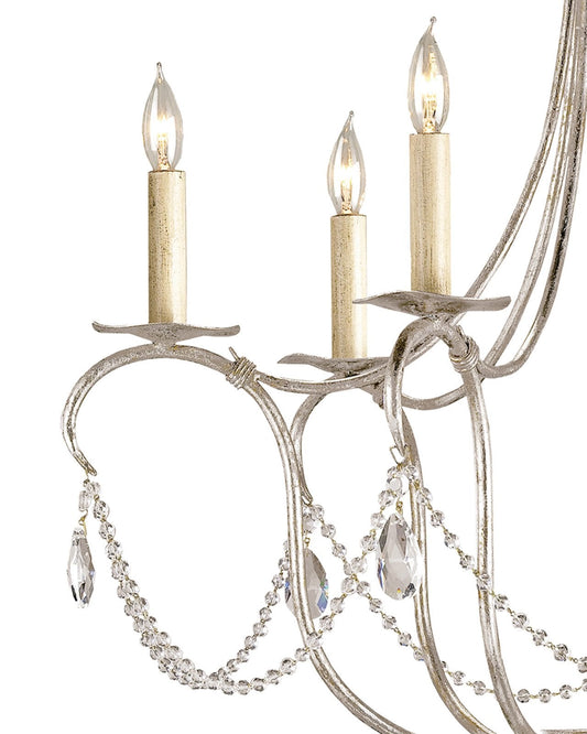 Crystal Lights Small Silver Chandelier