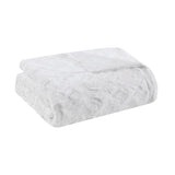 Oversized 60x70" Faux Fur Throw Blanket, White