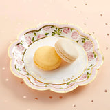 Tea Time Whimsy 7 Inch Paper Plates - Pink Set of 16