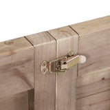 Reclaimed Natural Wood Dining Table with Metal Support *