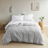 Brushed Cotton Bed Sheets Set, Full/Queen/King Sheet, White