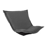 Scroll Puff Chair Cover & Cushion- Barbet Charcoal/Black