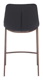 Magnus Counter Stool (Set of 2) Black & Walnut