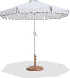 Amalfi - Patio Umbrella - Light Brown Base / White Pole