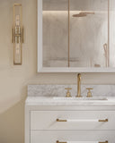 Verona 36" White Vanity with Rectangular Undermount Sink