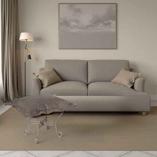 Puff Ottoman Cushion Bella Pewter -Cushion and Cover Only