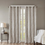 Jacquard Damask (Max Blackout) Window Curtain, Light Grey