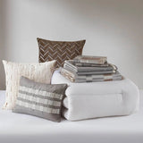Wholesale 300GSM Multi-Color Jacquard Oversized Comforter Set, Taupe