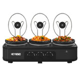 Triple Slow Cooker Buffet Servers and Warmer