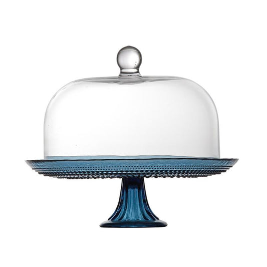 Jupiter Cornflower 13" Cake Stand and Dome Set