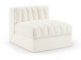 Rummi - Velvet Performance Fabric Upholstered Modular Armless Chair