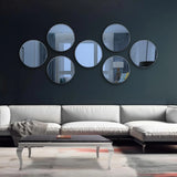 Broidy Round Mirror- Sapphire Blue