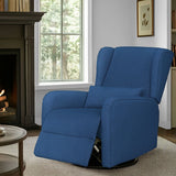 3-in-1 Wingback Swivel Chair Power Recliner, Blue