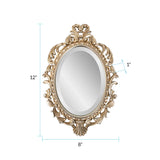 French D' Amboise Collection of Silver Petite Mirrors- Oval