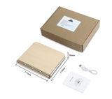 LED Wooden Book Night Light USB Rechargeable Lamp