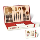 24pcs Stainless Steel Cutlery Set Gift Box
