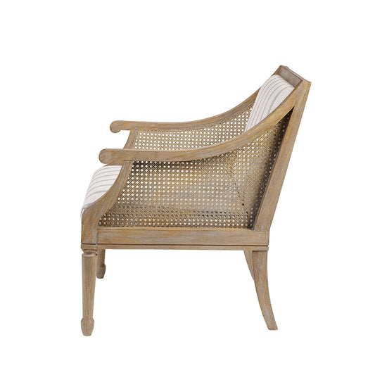 Reclaimed Natural Cane Inset Armchair Accent Chair*