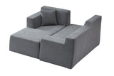 Livo 96" Corduroy Chaise Sofa