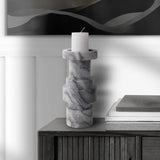 Modern Clarinda Marble Candle Holder- Short
