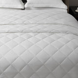 Premium Cotton Blanket with Plush Loft Fiber Fill, White