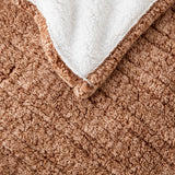 Marbled Sherpa Heated Throw, Brown