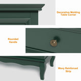 Green 3 Drawer Dresser For Bedroom, Wide Chest of Drawers