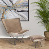 Puff Ottoman Cover & Cushion Pana Sand/Natural