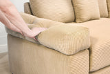 DESEO 137" Sectional Sofa with Ottoman