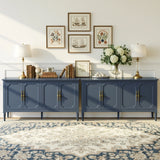 Console Cabinet, 59'' Mid Century Modern Pantry Cabinet