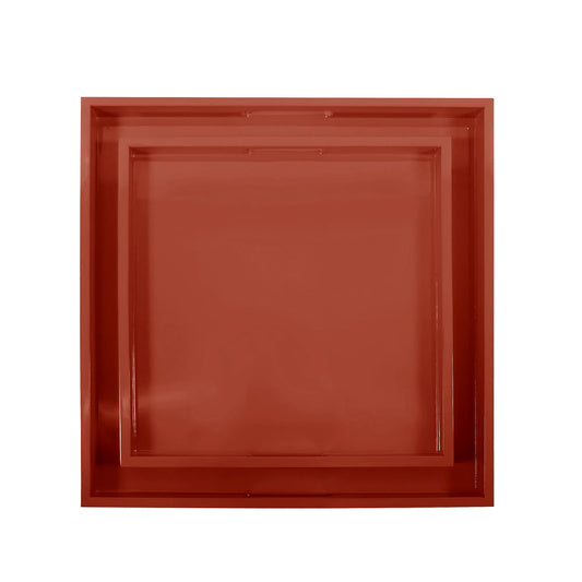 Saint Tropez Square Tray Set of 2 - Intense Rust