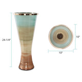Capri Stripe Flared Glass Vase- Large