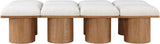 Pavilion - 8 Piece Modular Bench With Brown Base