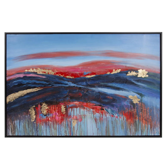 Red Moon Hand Painted Original Art