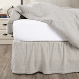 200TC Vintage Ticking Stripe Cotton Percale Gathered Bed Skirt