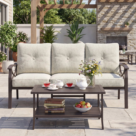 Outdoor Patio Furniture Set, 2 Piece Patio Conversation Set