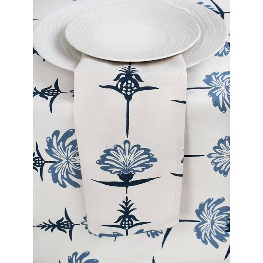 Set of 4 Tropical Garden Napkins – Indigo and Sky
