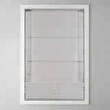 Basketweave Room Darkening Cordless Roman Shade, Grey