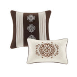 16-Piece Medallion Comforter Set with 2 Sheet Sets, Brown