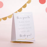 Iridescent Wedding Wish Jar with Heart Cards