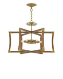 Bastian Small Chestnut Semi-Flush Mount
