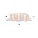 Indoor/Outdoor Puff Scroll Ottoman Dune Terra Cover Only