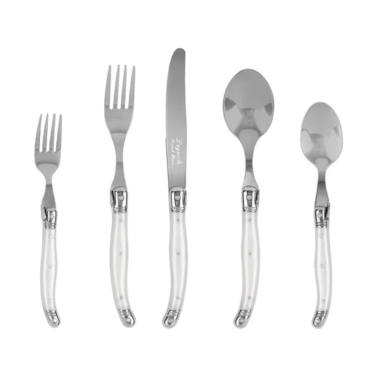 Wholesale Laguiole 20pc 18/10 Stainless-Steel Flatware, Pearl White