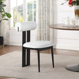 Dario - Faux Leather Dining Chair With Black Frame (Set of 2)