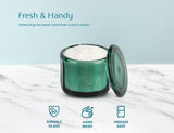 Kook Embossed Glass Salt Cellar with Lid 10 oz