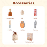 ROBUD Wooden Childs Play Food Set -  Meat